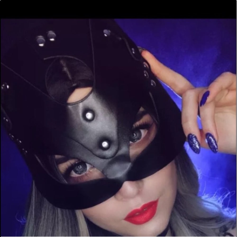 🌹Sexy Leather Cosplay Masquerade Party Eye Mask🌹 - Picture 5 of 16